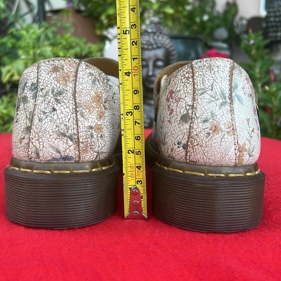 🌸 Dr. Martens 12295 Vintage Floral Crackle Single Strap Mary Jane Loafers - Picture 5 of 17
